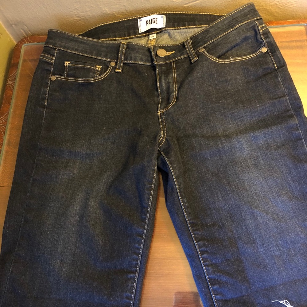 Paige Raw Hem Knee Length Denim Shorts